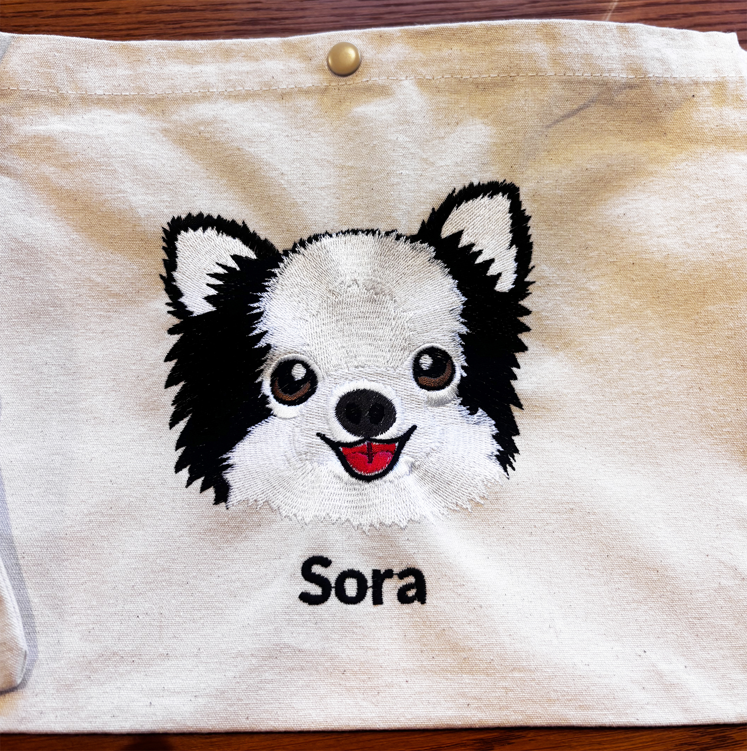 サコッシュ／犬刺繍
