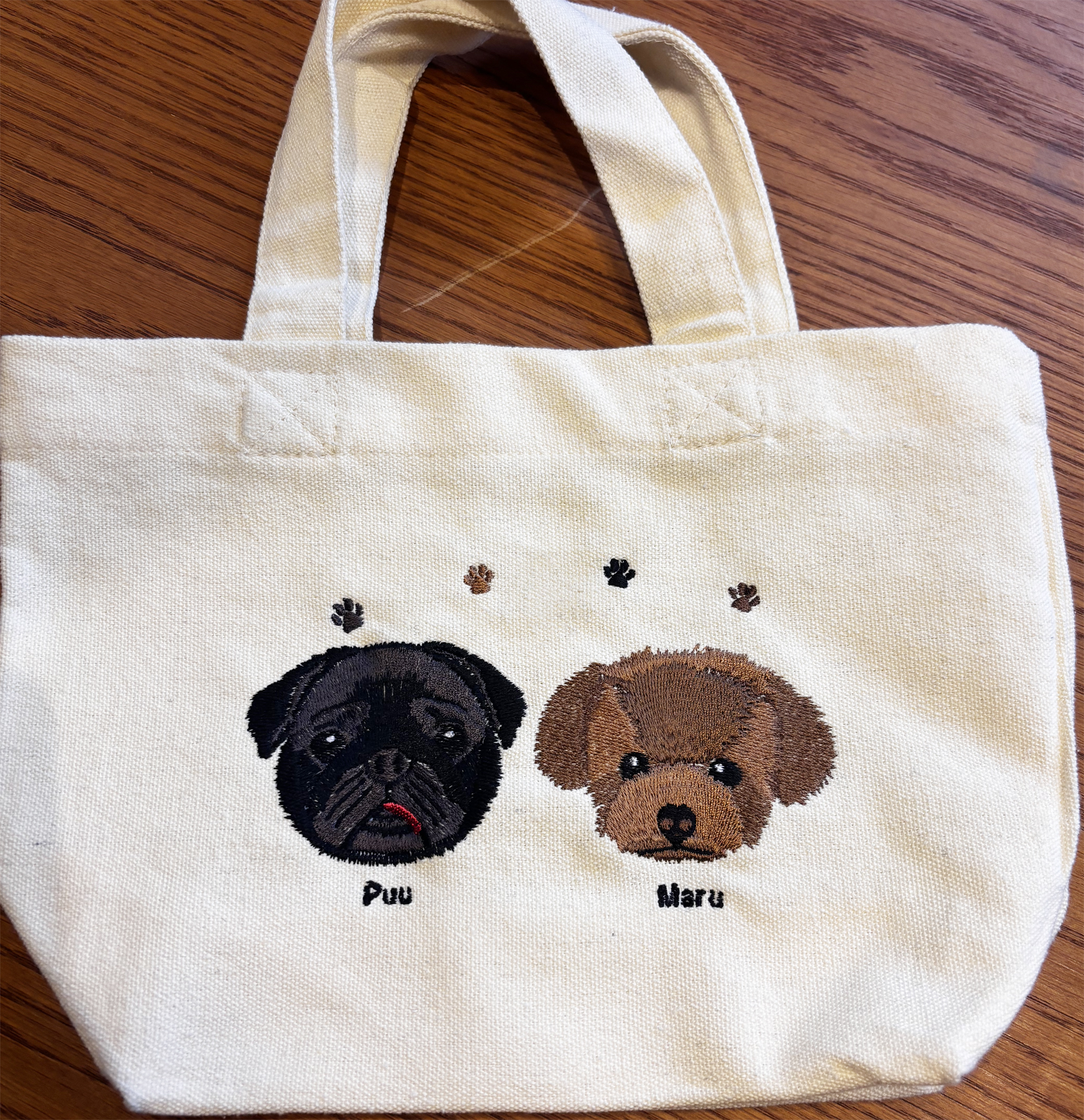 トートバッグ／犬刺繍
