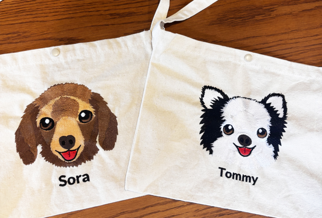サコッシュ／犬刺繍